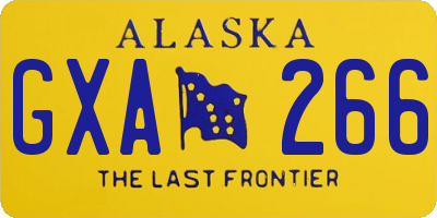 AK license plate GXA266