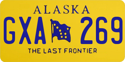 AK license plate GXA269