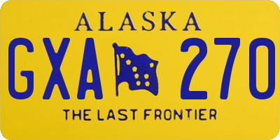 AK license plate GXA270