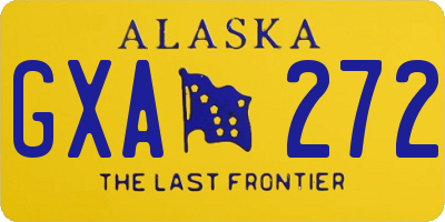 AK license plate GXA272