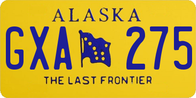 AK license plate GXA275