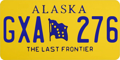 AK license plate GXA276