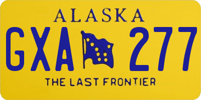 AK license plate GXA277