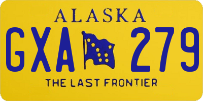 AK license plate GXA279