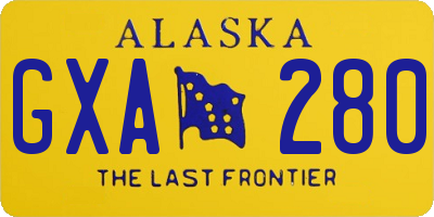 AK license plate GXA280