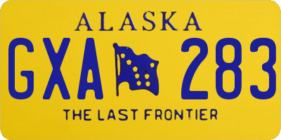 AK license plate GXA283