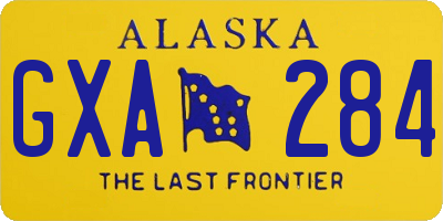 AK license plate GXA284