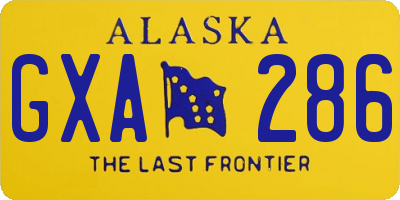 AK license plate GXA286