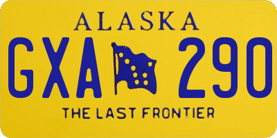 AK license plate GXA290