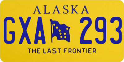 AK license plate GXA293