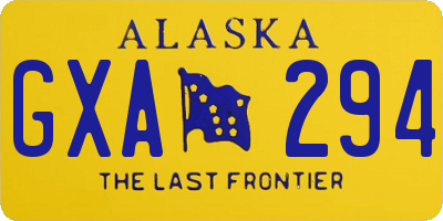 AK license plate GXA294