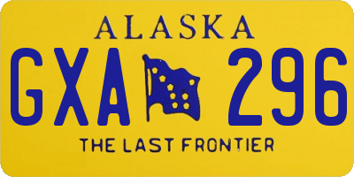 AK license plate GXA296