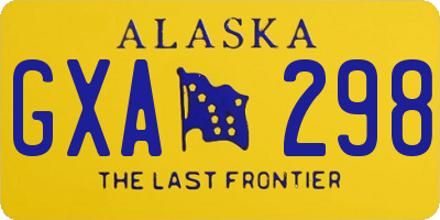 AK license plate GXA298