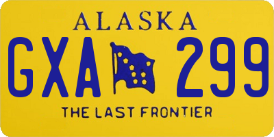 AK license plate GXA299