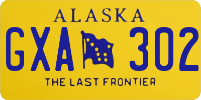 AK license plate GXA302