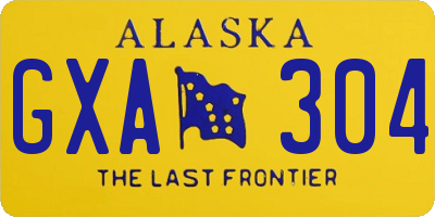 AK license plate GXA304