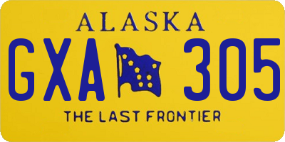 AK license plate GXA305