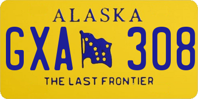 AK license plate GXA308