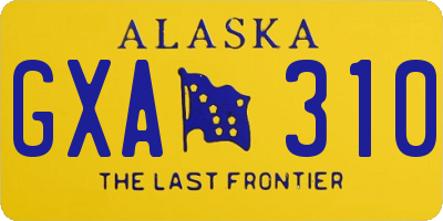 AK license plate GXA310