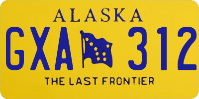 AK license plate GXA312