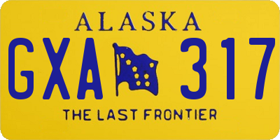 AK license plate GXA317