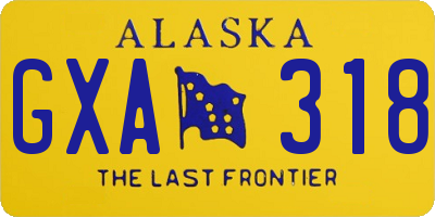 AK license plate GXA318