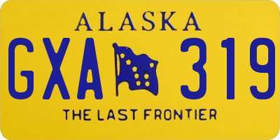 AK license plate GXA319