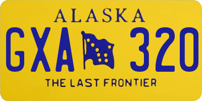 AK license plate GXA320