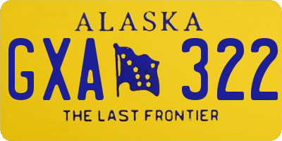 AK license plate GXA322