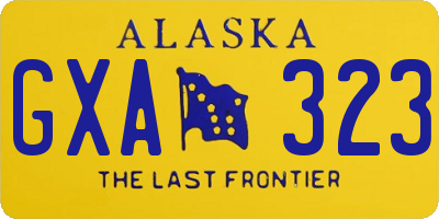 AK license plate GXA323