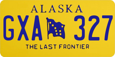 AK license plate GXA327