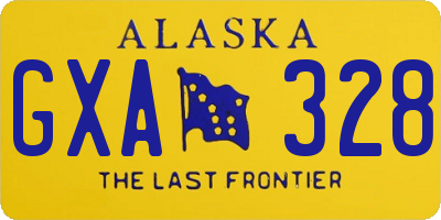 AK license plate GXA328