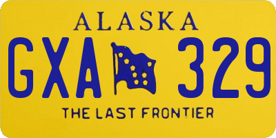 AK license plate GXA329