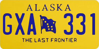 AK license plate GXA331