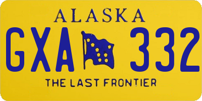 AK license plate GXA332