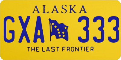 AK license plate GXA333