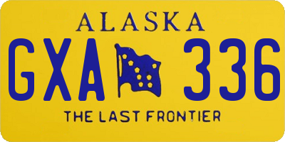 AK license plate GXA336