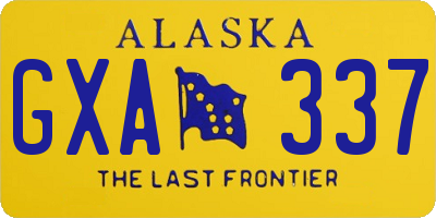 AK license plate GXA337