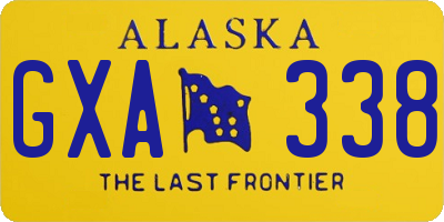 AK license plate GXA338