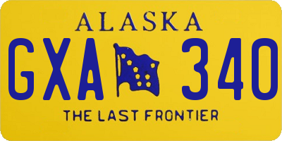 AK license plate GXA340