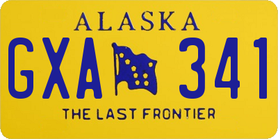 AK license plate GXA341