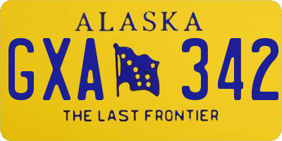 AK license plate GXA342