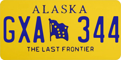 AK license plate GXA344