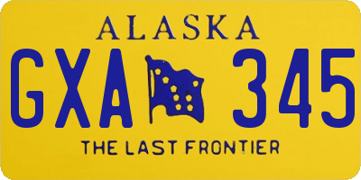 AK license plate GXA345