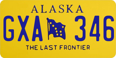 AK license plate GXA346