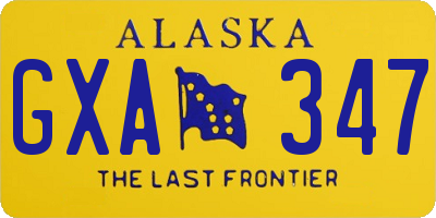 AK license plate GXA347