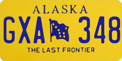 AK license plate GXA348