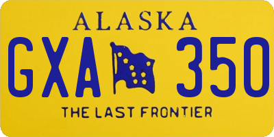 AK license plate GXA350