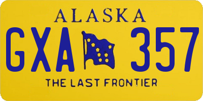 AK license plate GXA357