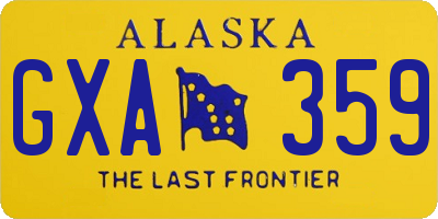 AK license plate GXA359